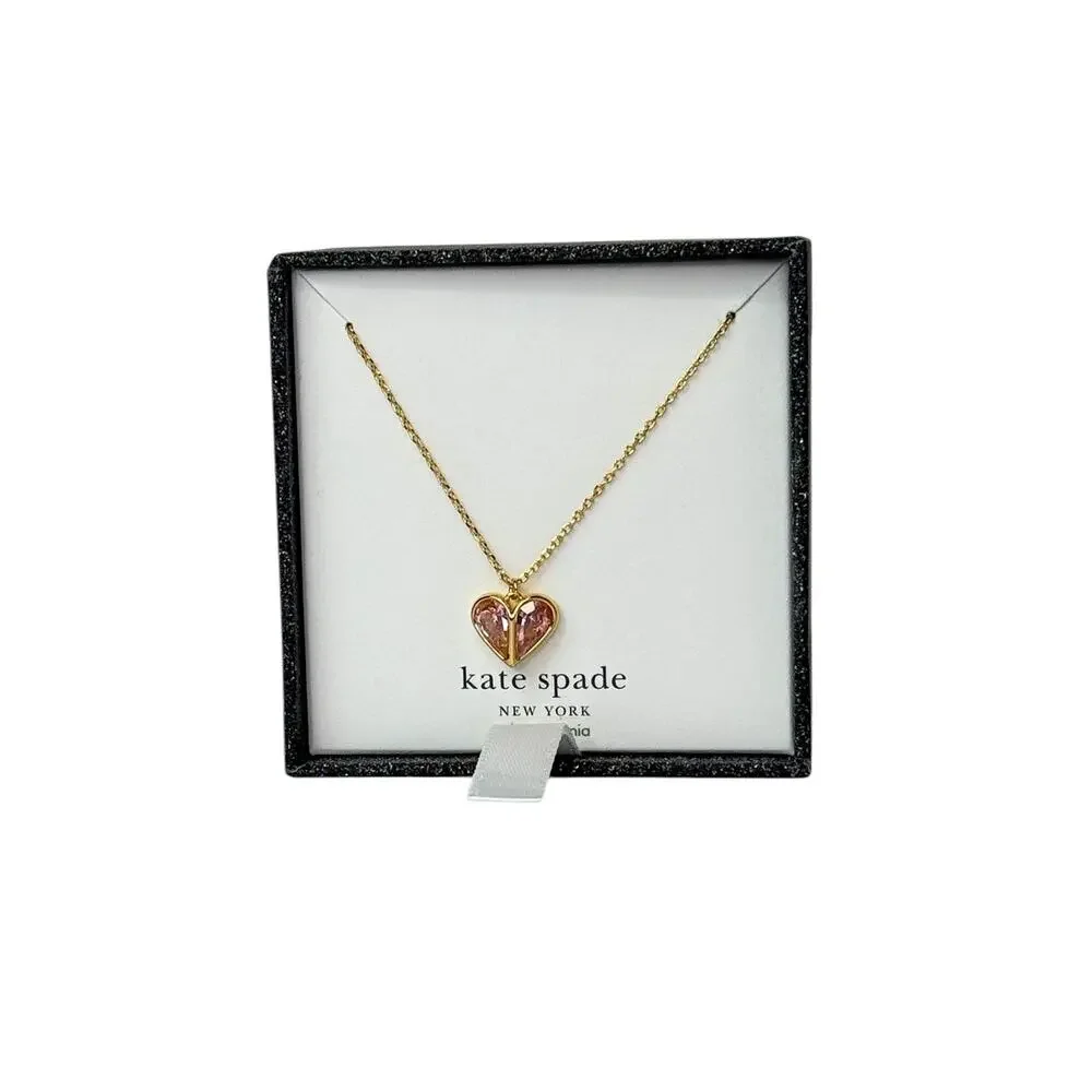 Kate Spade Cubic Zirconia Heart Mini Pendant Necklace