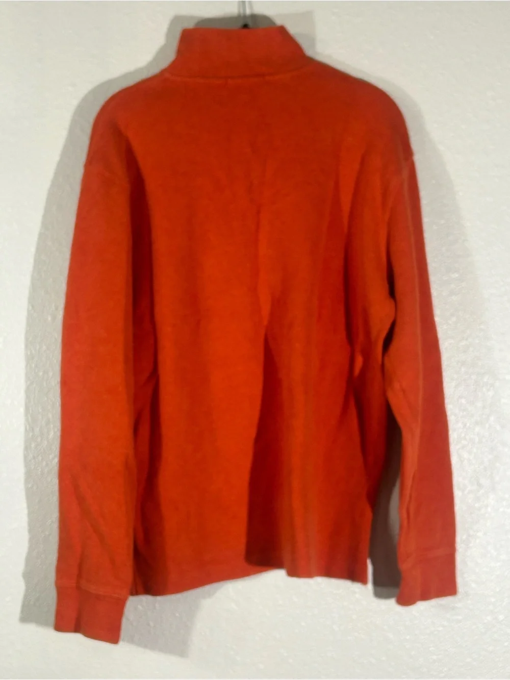 Men’s Polo Ralph Lauren Bright Orange Zip-Neck Sweater