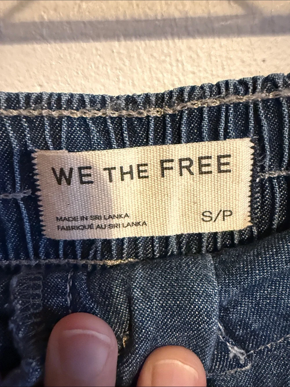 Free People Dark Blue Tiered Button-Front Denim Shorts