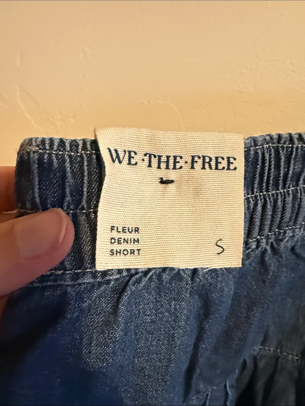 Free People Dark Blue Tiered Button-Front Denim Shorts