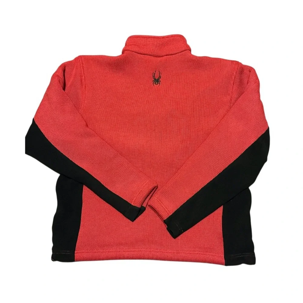 Spyder Men’s 1/4 Zip Pullover Performance Fleece Sweater Size S Red & Black