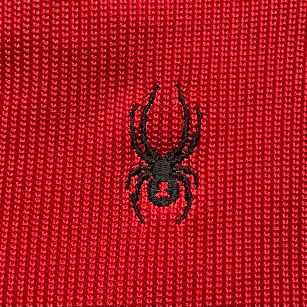 Spyder Men’s 1/4 Zip Pullover Performance Fleece Sweater Size S Red & Black