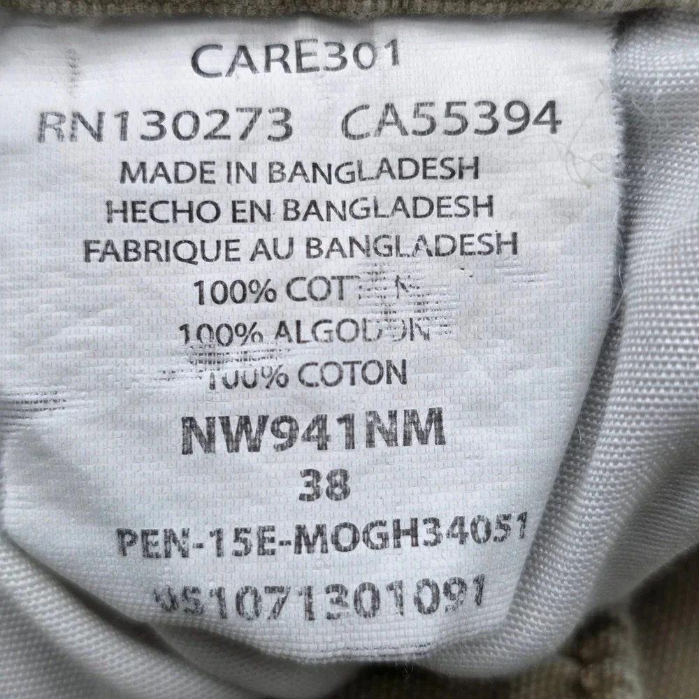 Wrangler Cargo Shorts Mens 38 Tan Khaki Cotton Canvas Utility NW941NM