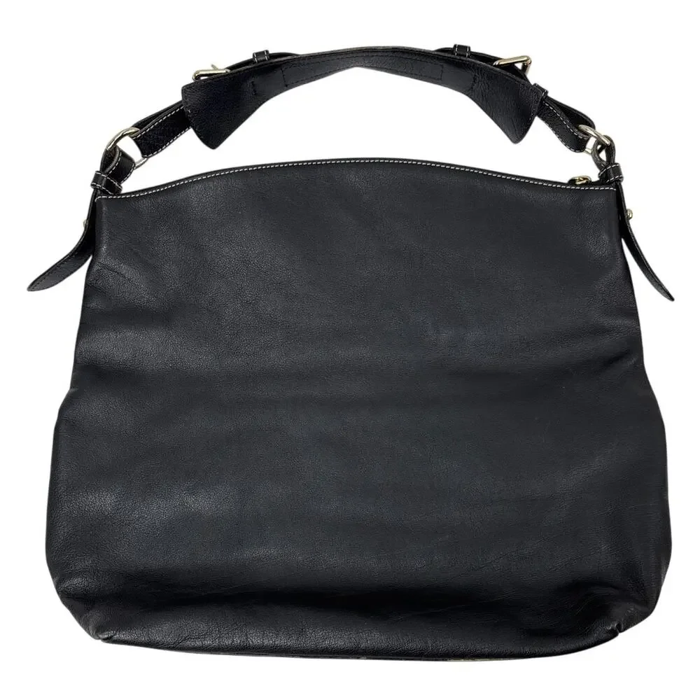 Dooney & Bourke Dillen Pebble Leather Pocket Sac, Hobo Style, Black