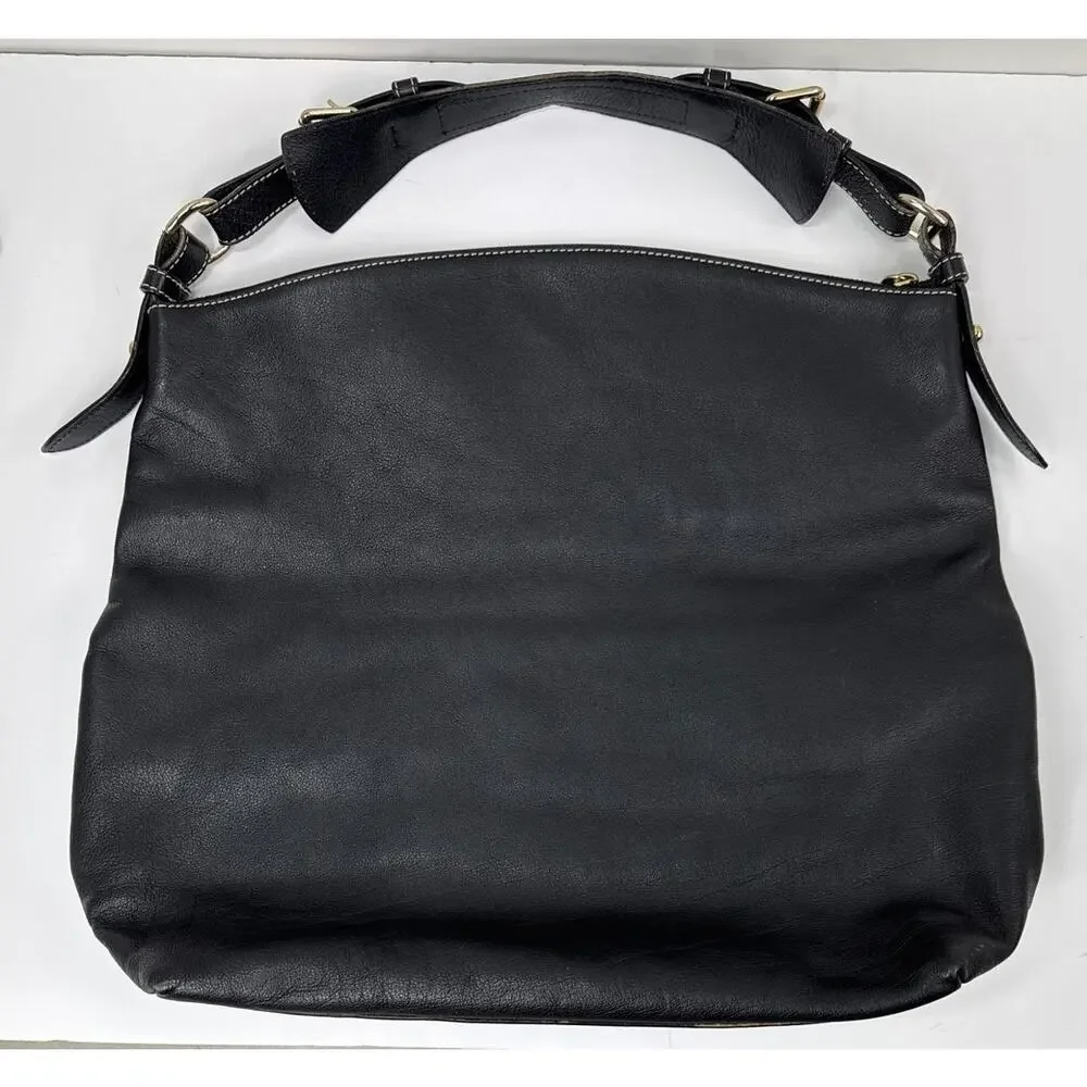 Dooney & Bourke Dillen Pebble Leather Pocket Sac, Hobo Style, Black