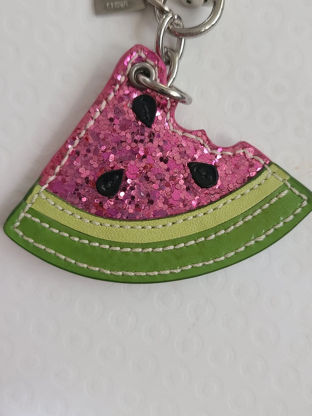 Rare Vintage Coach Watermelon Keychain - Pink and Green
