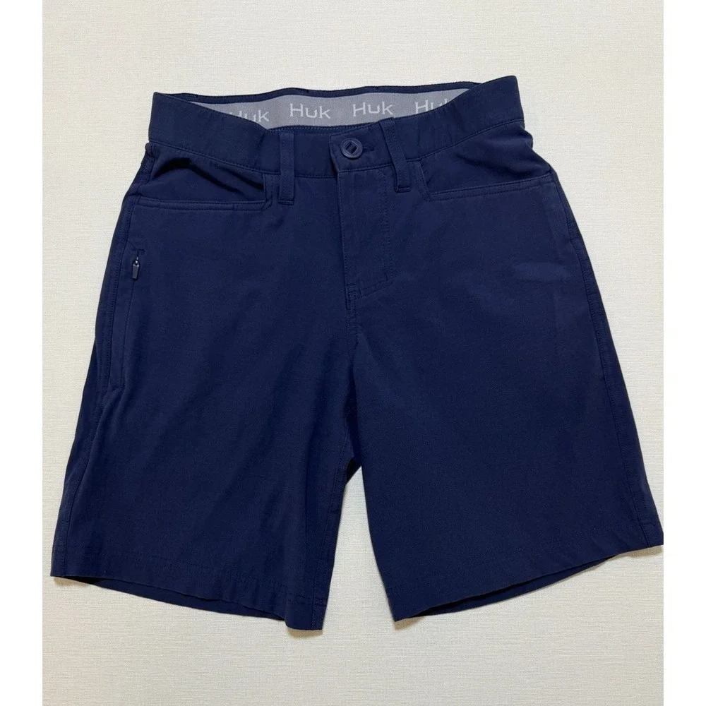 Huk Shorts Mens 28 Blue Kona Performance Stretch Fishing Outdoor 9