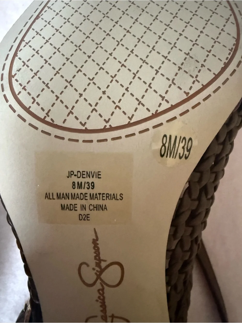 Jessica Simpson woven leather