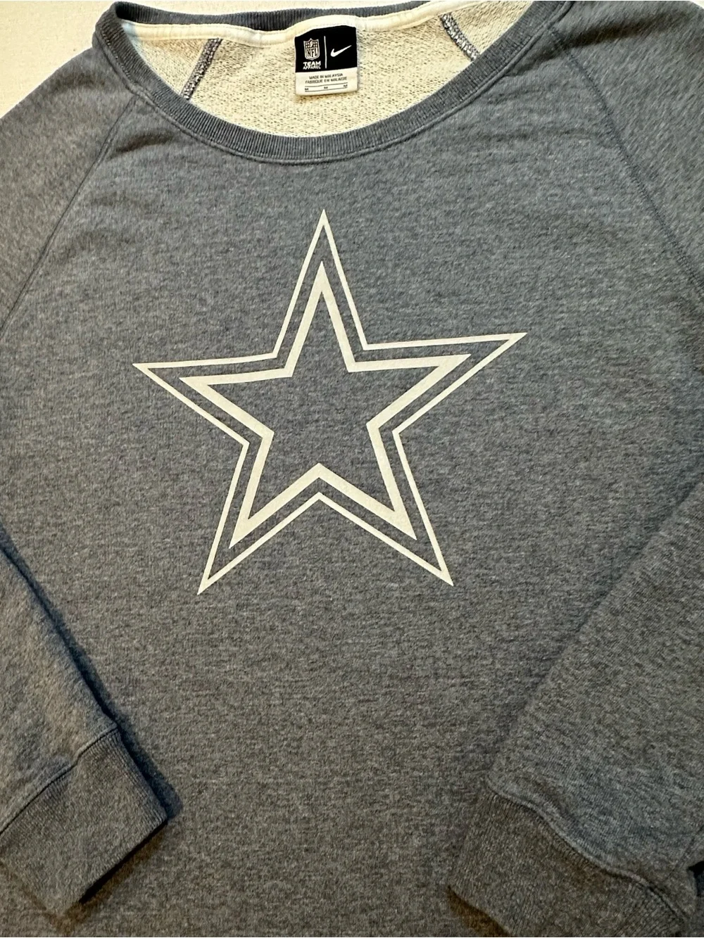 Nike Dallas Cowboys NFL Crewneck Sweatshirt Medium Blue
