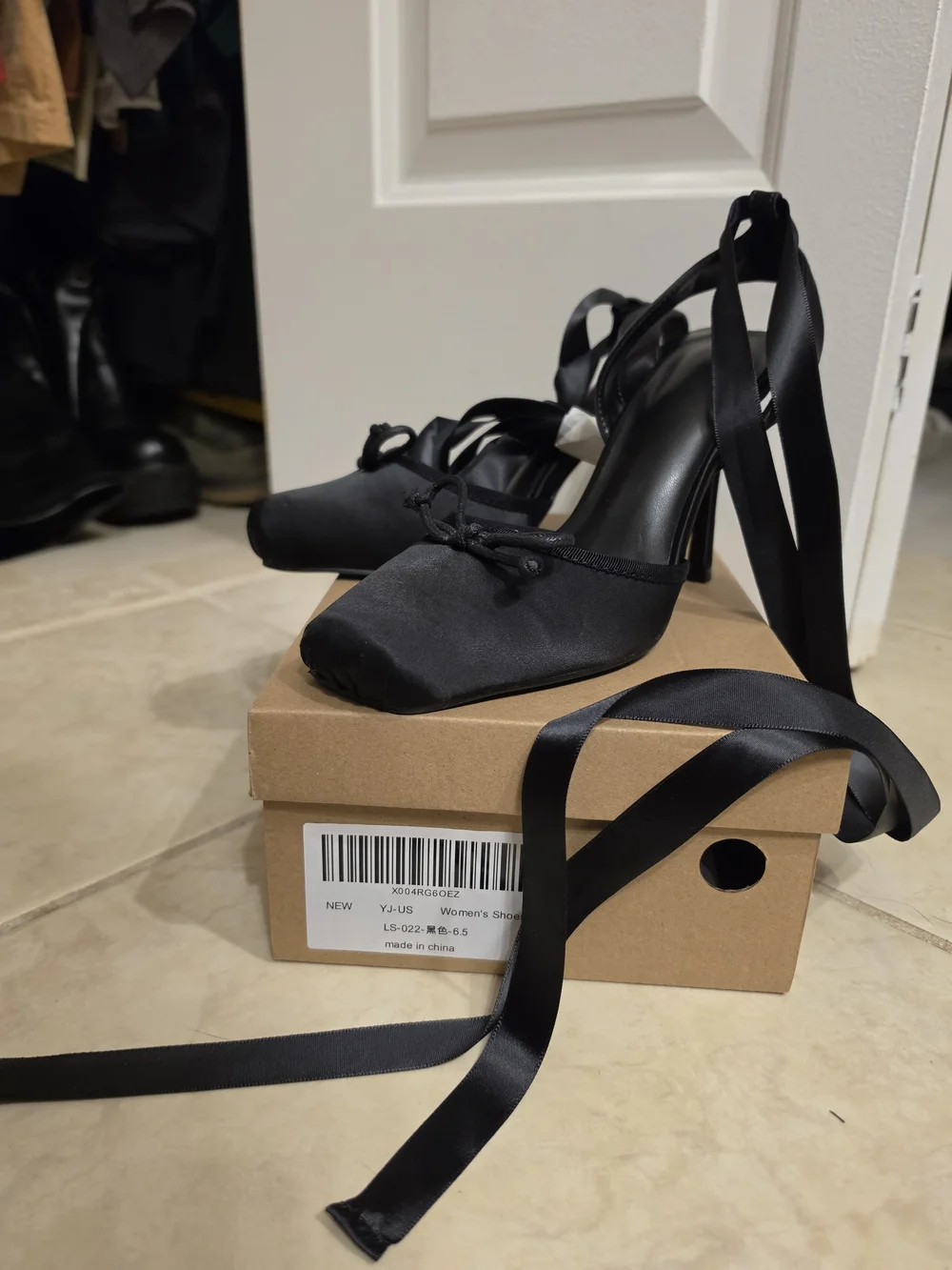 N/A inch satin stiletto