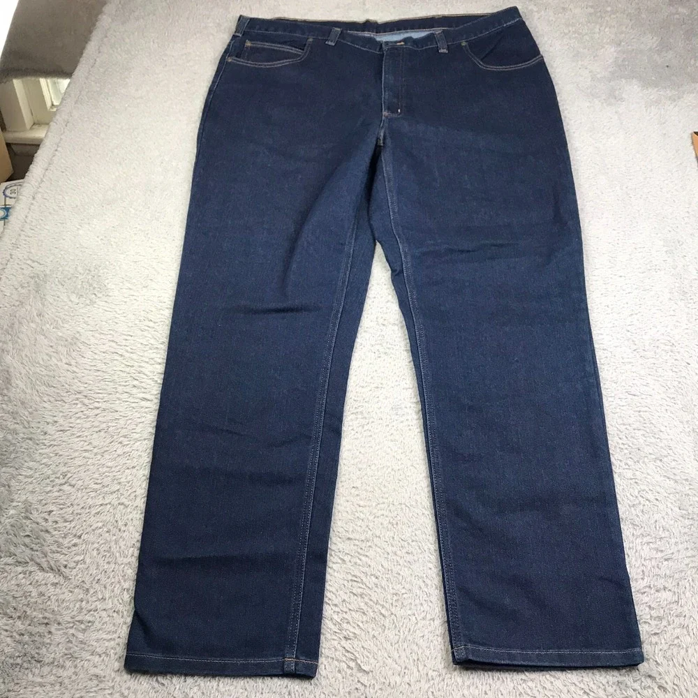 Carhartt Jeans Mens 44x34 Modern Fit Dark Wash Relaxed Straight NEW NWT