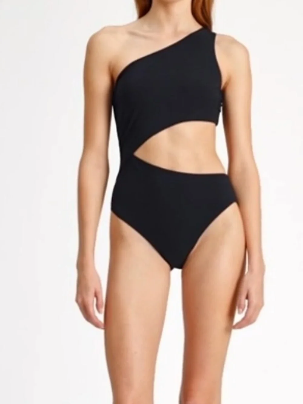 Tory Burch Black Cut-Out Swimsuit, Size S