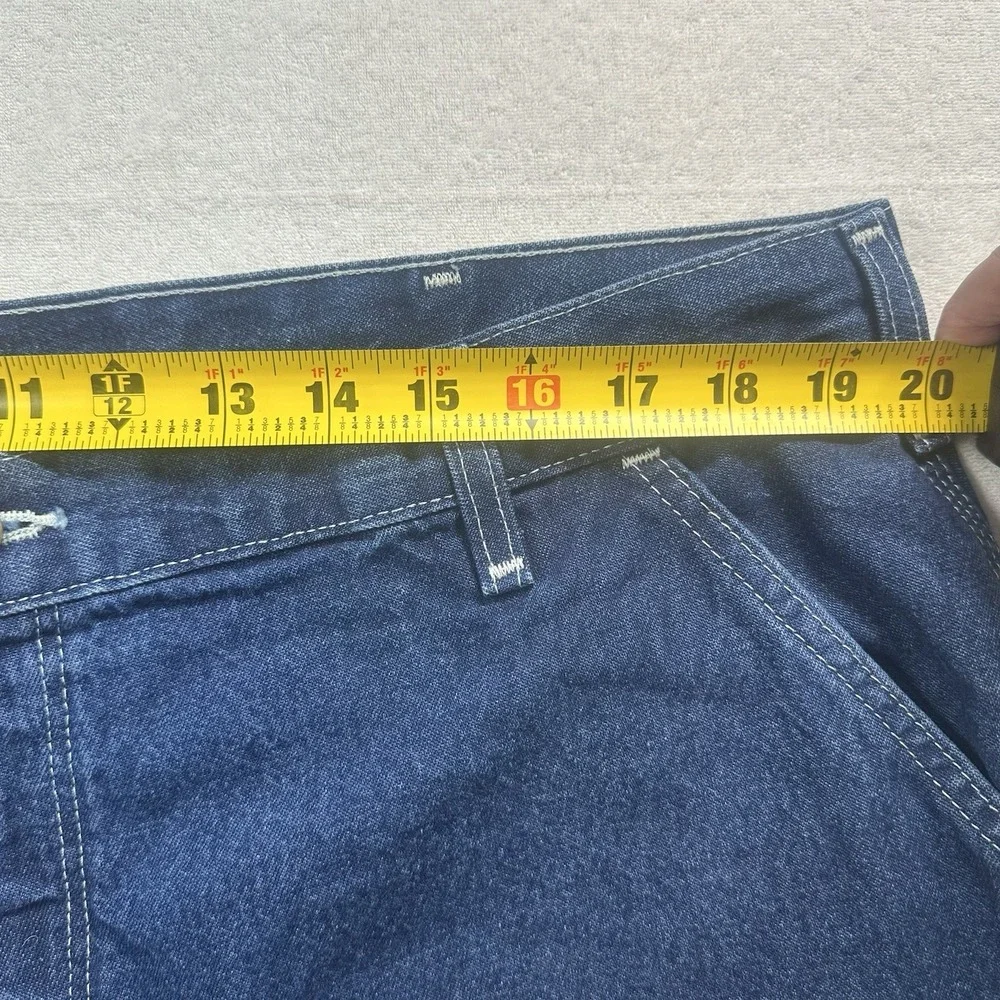 Carhartt Men's Jeans 42x30 Blue‎ Denim Dungaree Work Pants Straight