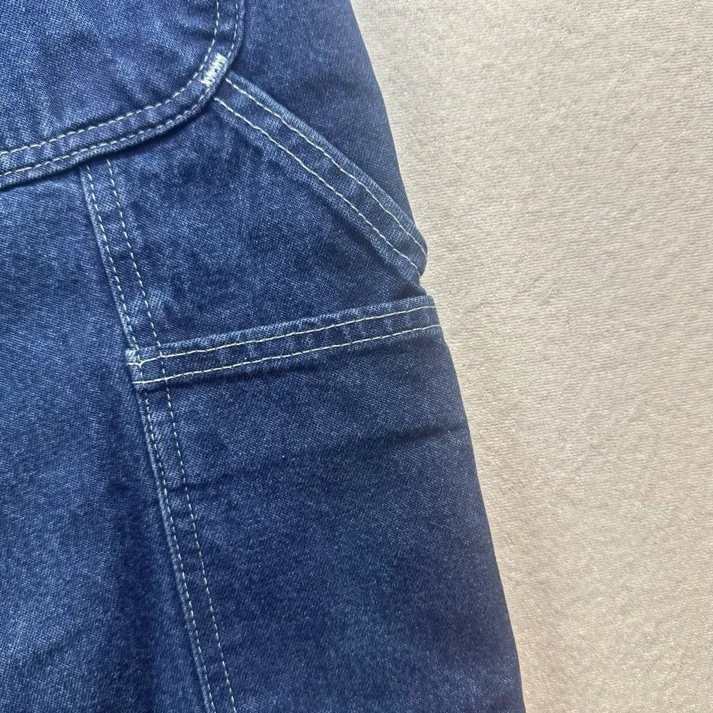Carhartt Men's Jeans 42x30 Blue‎ Denim Dungaree Work Pants Straight