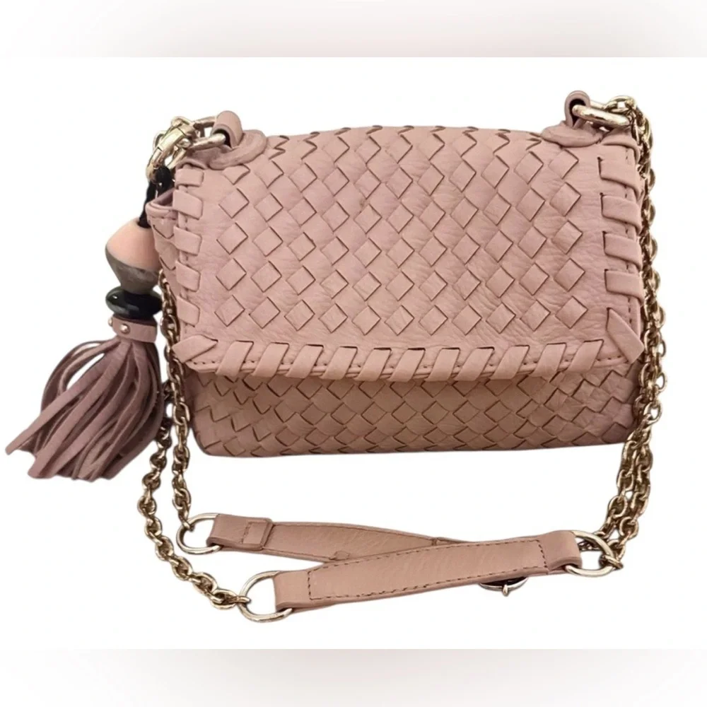 Sondra Roberts Pink Woven Crossbody Bag