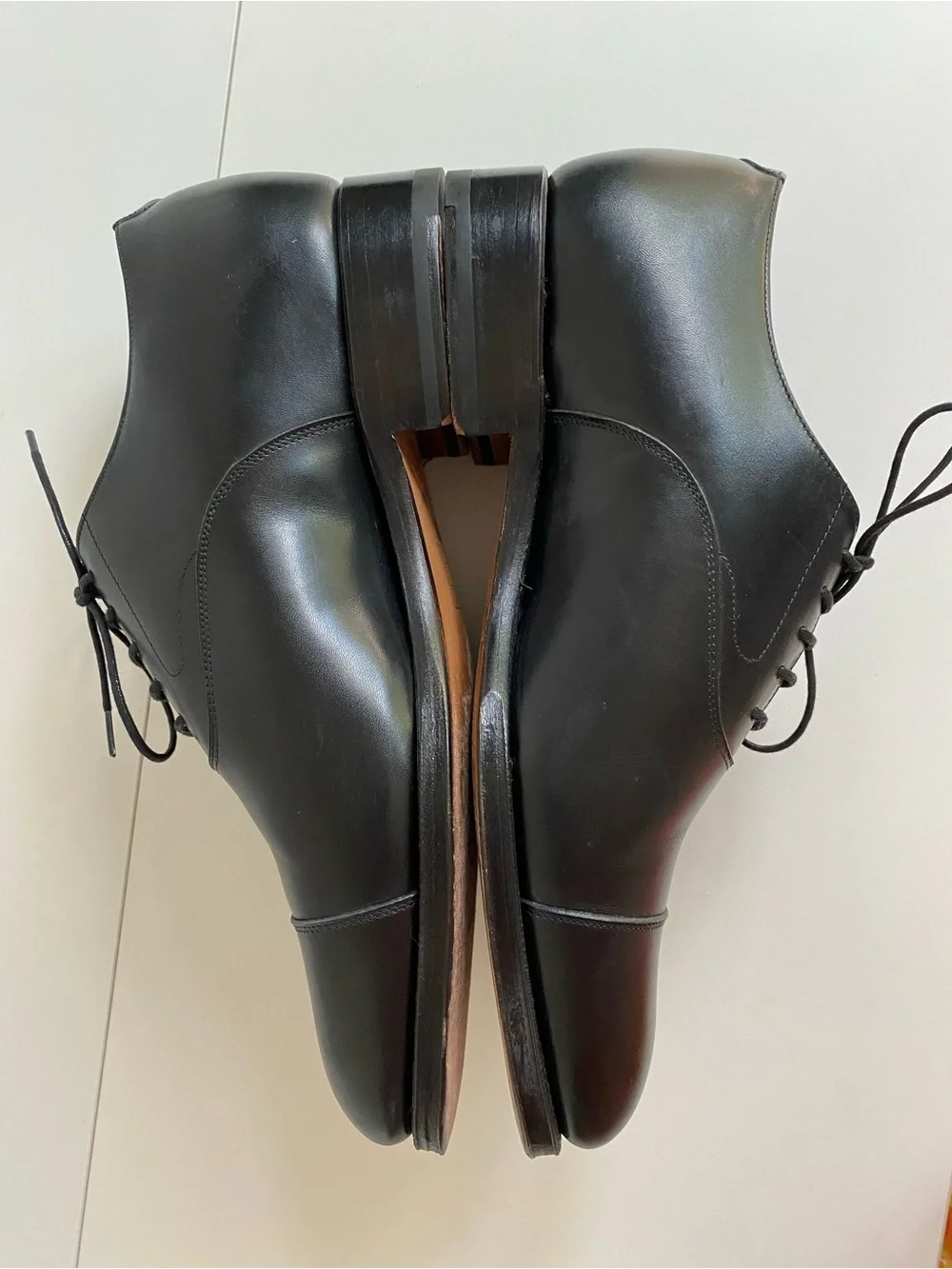 Meermin Classic Black Leather Cap Toe Oxfords Men’s 7 Women’s 9
