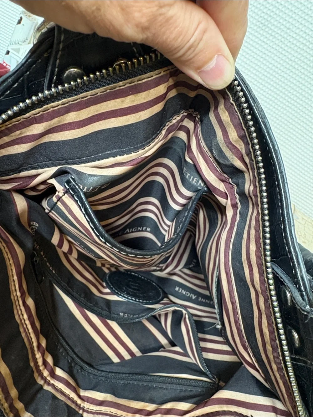 N/A black leather