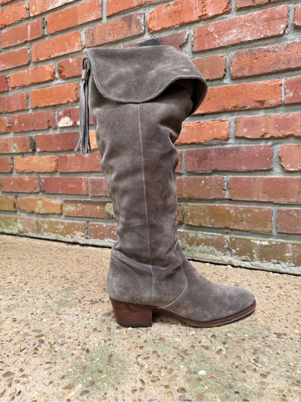 Frye suede over