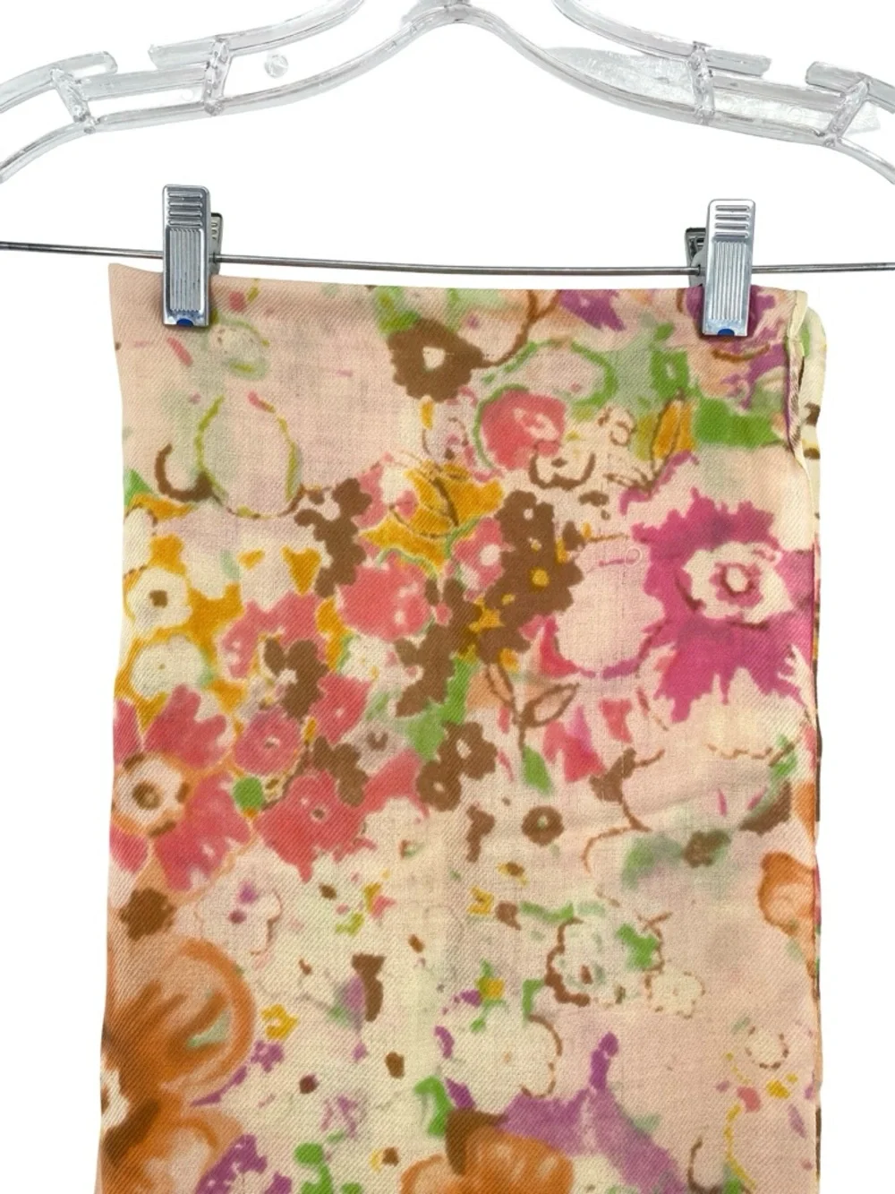 J. Crew Wool Floral Colorful Scarf Shawl Wrap