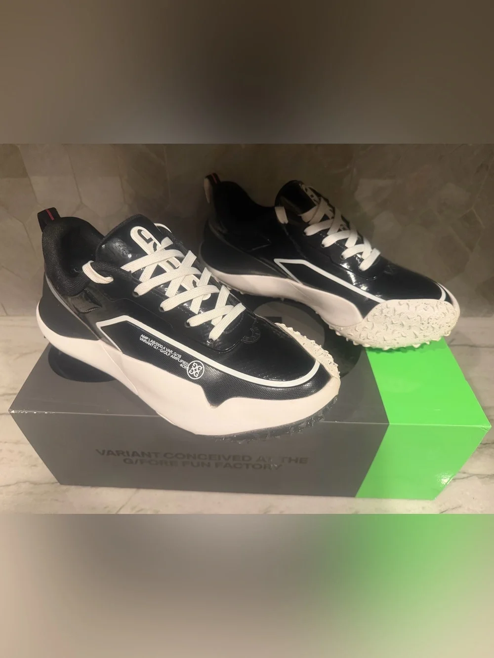 G/FORE Men’s Black and White Athletic Golf Shoe