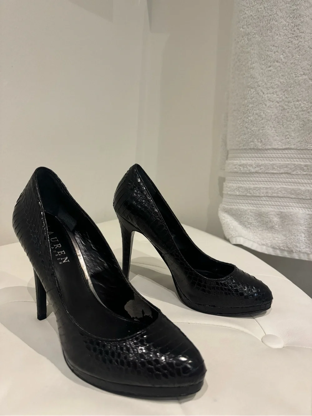 Lauren Ralph Lauren embossed leather