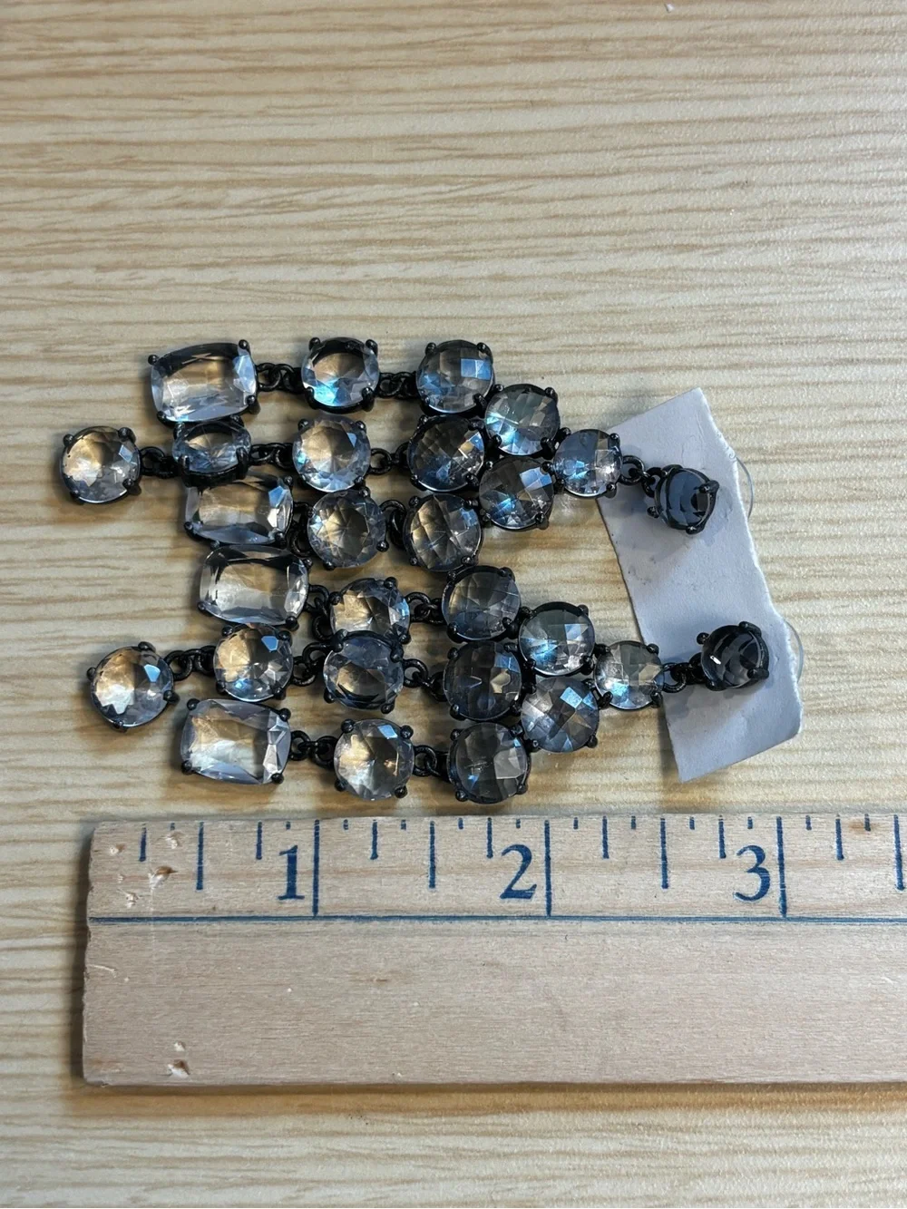 J.Crew Crystal Chandelier Statement Earrings Clear Rhinestone Tiered Drop Dangle