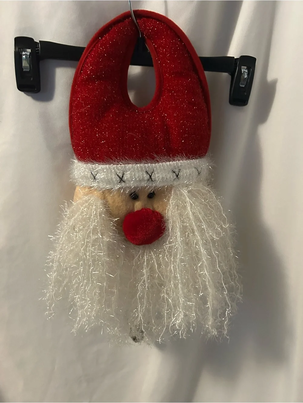 Festive Red Santa Door Hanger - Holiday Home Accent