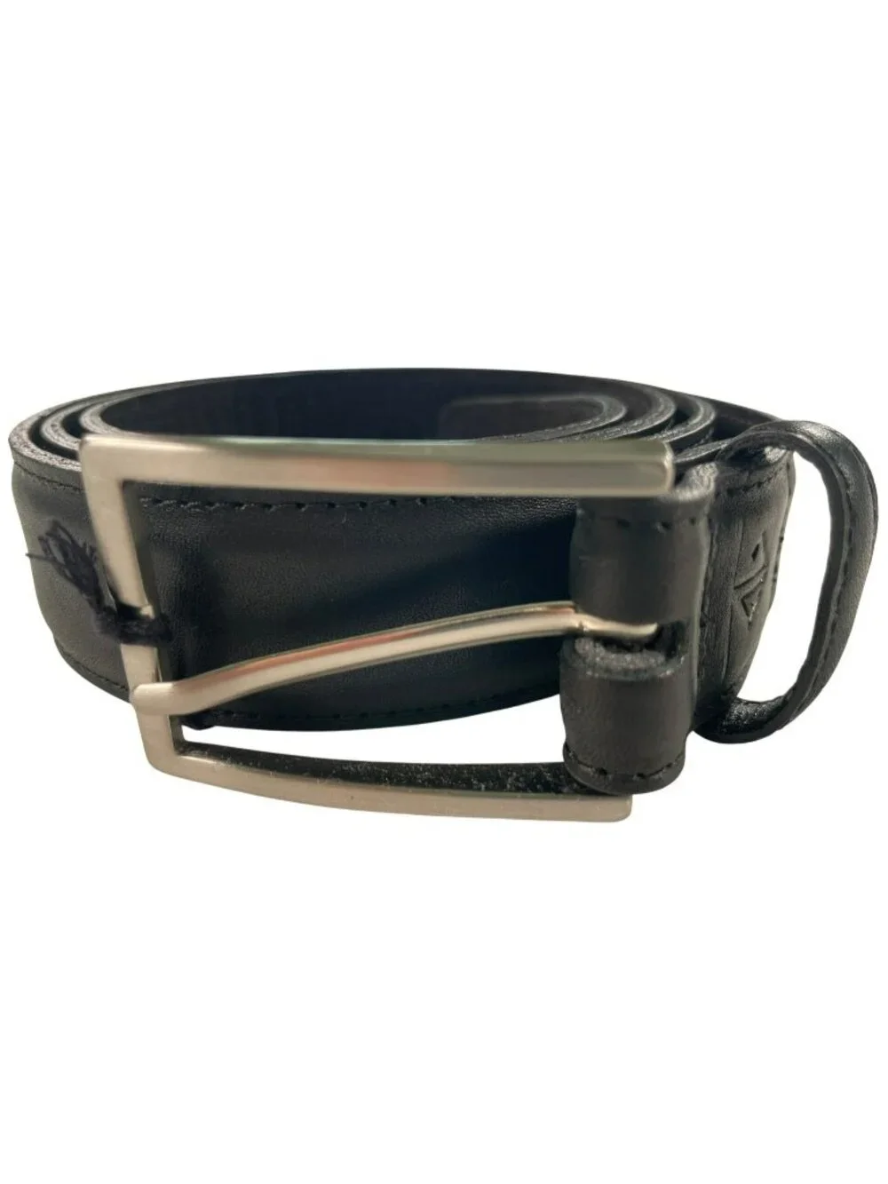 Amberjack Obsidian Leather Belt With Zamak Buckle Size 38 Waist 35-36