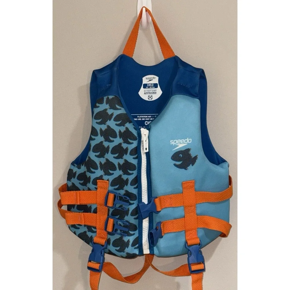 Speedo Child 30-50 Pounds PFD Adjustable Life Vest Jacket Coast Guard Approved
