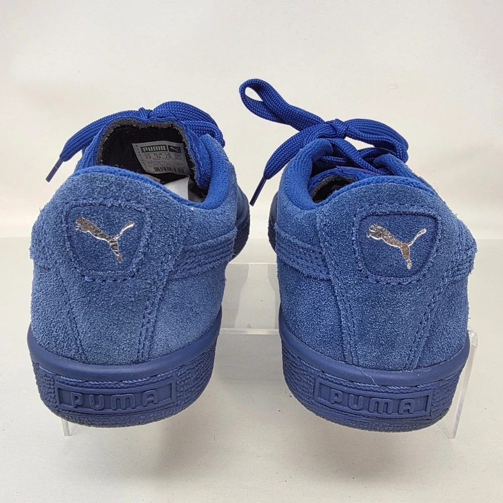 Puma Suede Classic Sneakers Mens 8 Blue Low Top Suede Trainers Monochromatic