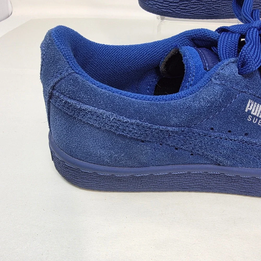 Puma Suede Classic Sneakers Mens 8 Blue Low Top Suede Trainers Monochromatic