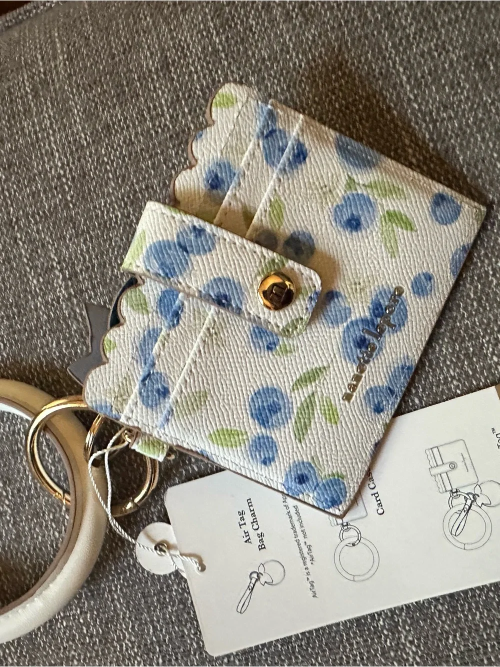 Nanette Lepore card holder blueberry blooms