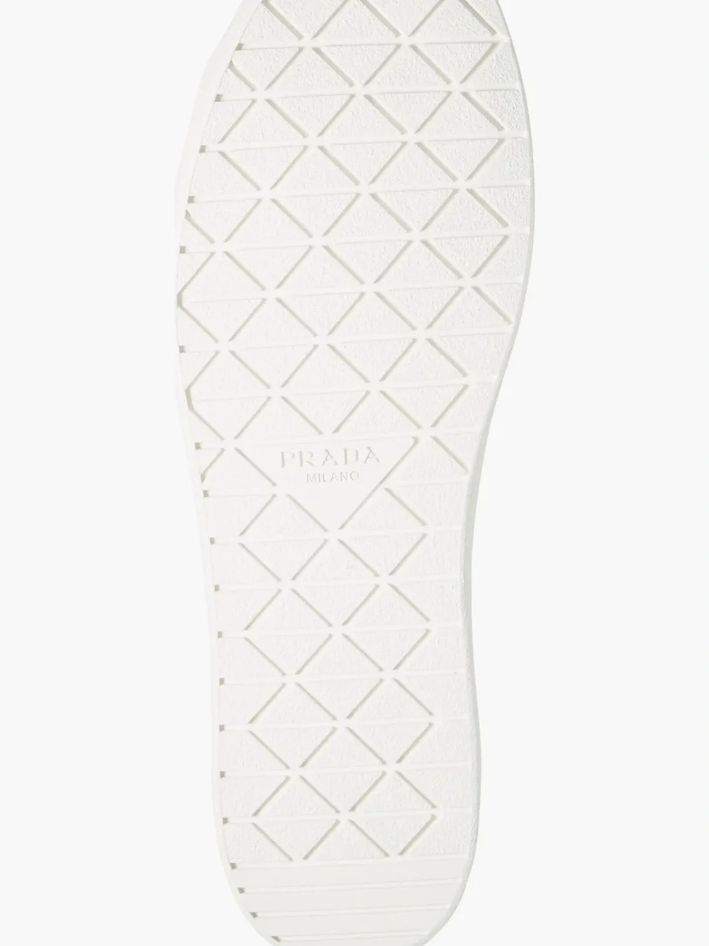 Prada Cream Leather Low-Top Sneaker with Gold Logo