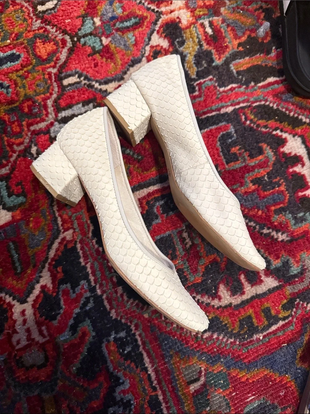 bettye muller cream leather