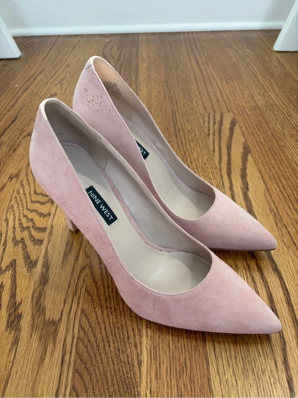 Nine West Blush Suede Pointed Toe Heel Pumps (10)