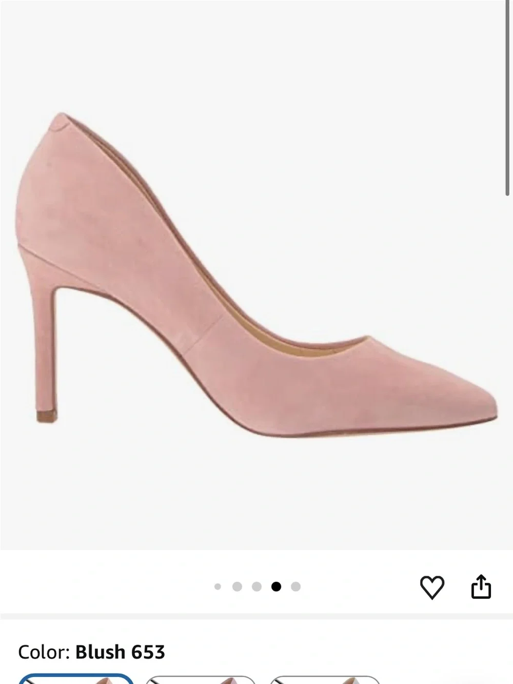 Nine West Blush Suede Pointed Toe Heel Pumps (10)