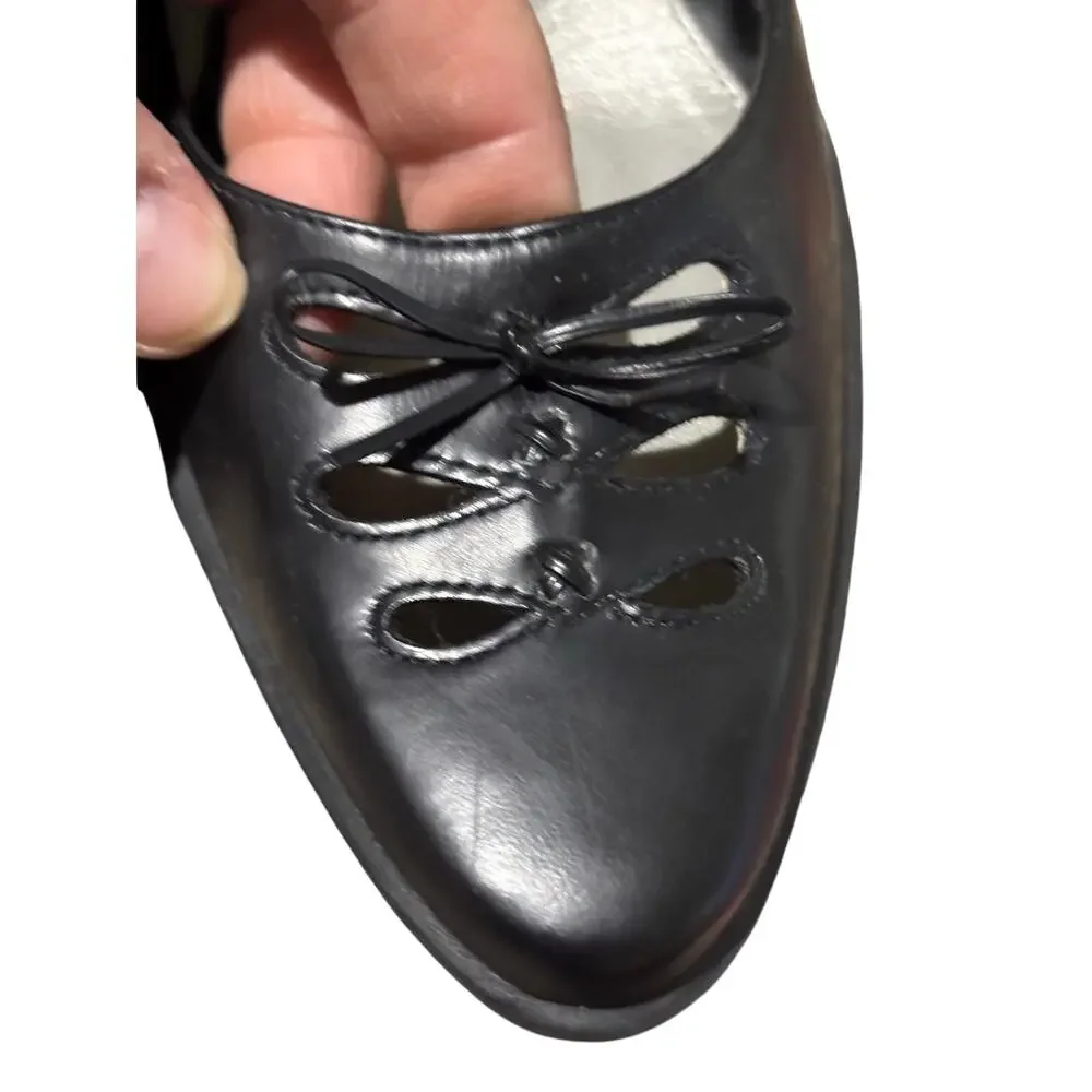 BCBGMaxaria black 8.5 wedge worn once euc like new