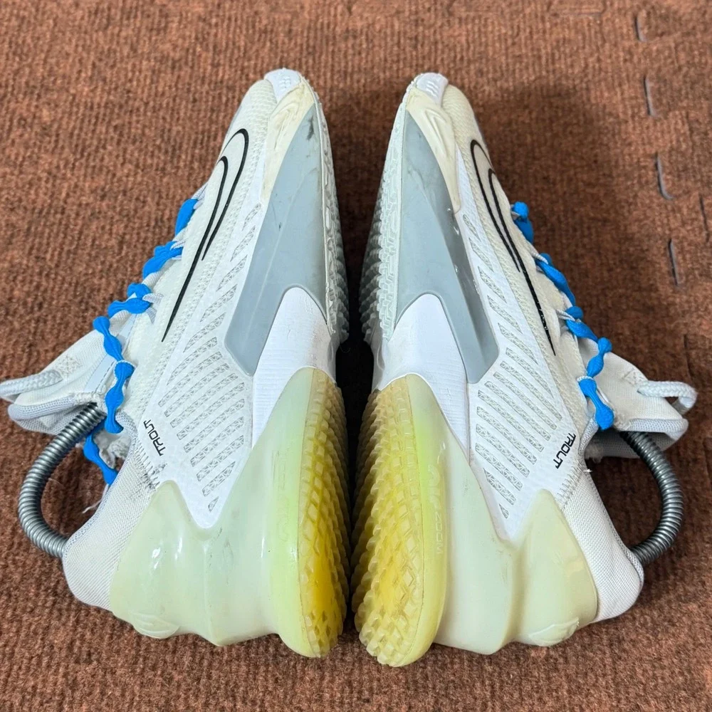 Nike Force‎ Zoom Trout 8 Turf Baseball Shoes White Blue DJ6522-100 Mens 7.5 B+