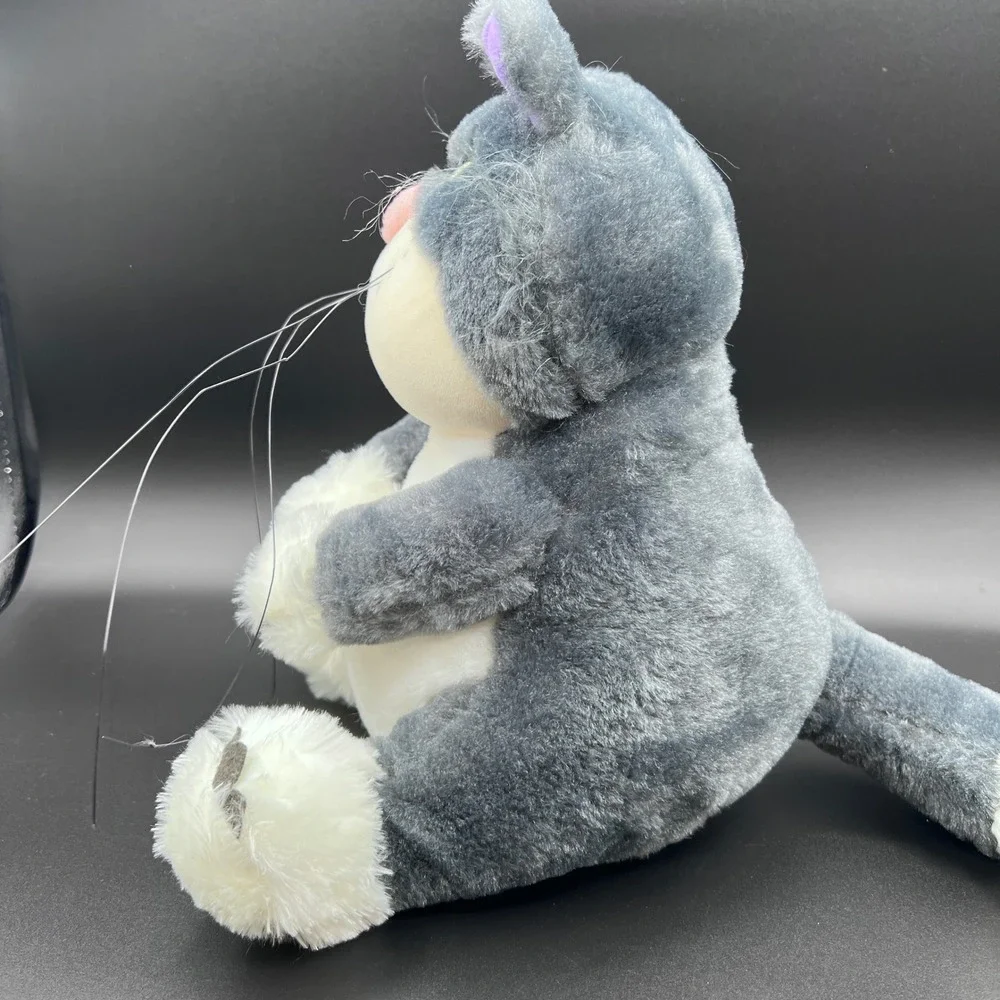 Disney Cinderella Lucifer the Cat Plush Grumpy Grey White plush *see pics