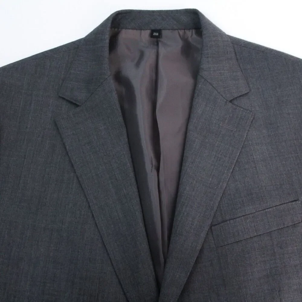 Bonobos Athletic Fit Gray Wool Mens 40R Two Button Sport Coat Blazer Jacket