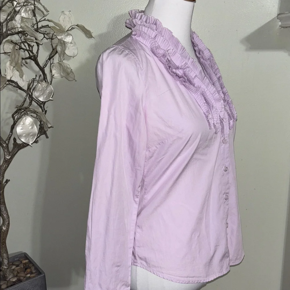 J.Crew Lavender Ruffle Blouse
