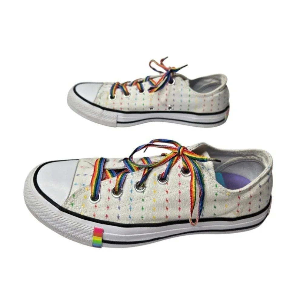 Converse Chuck Taylor All Star Ox Pride Pattern Rainbow Low Top Sneakers W6 M4