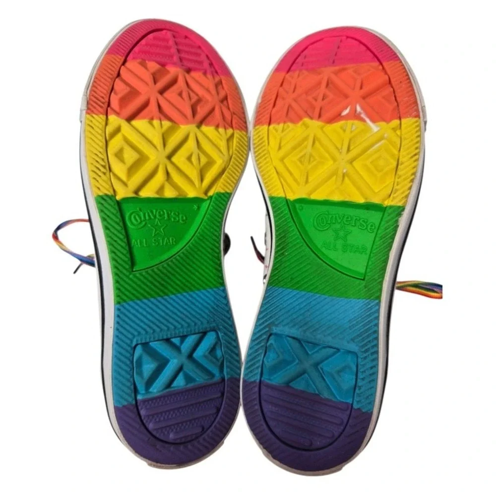 Converse Chuck Taylor All Star Ox Pride Pattern Rainbow Low Top Sneakers W6 M4