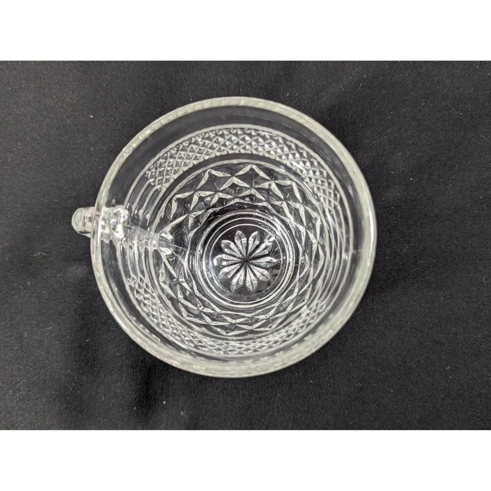 Wexford by Anchor Hocking 3-inch Pressed Glass Teacup Punch Cup Vintage 1960's