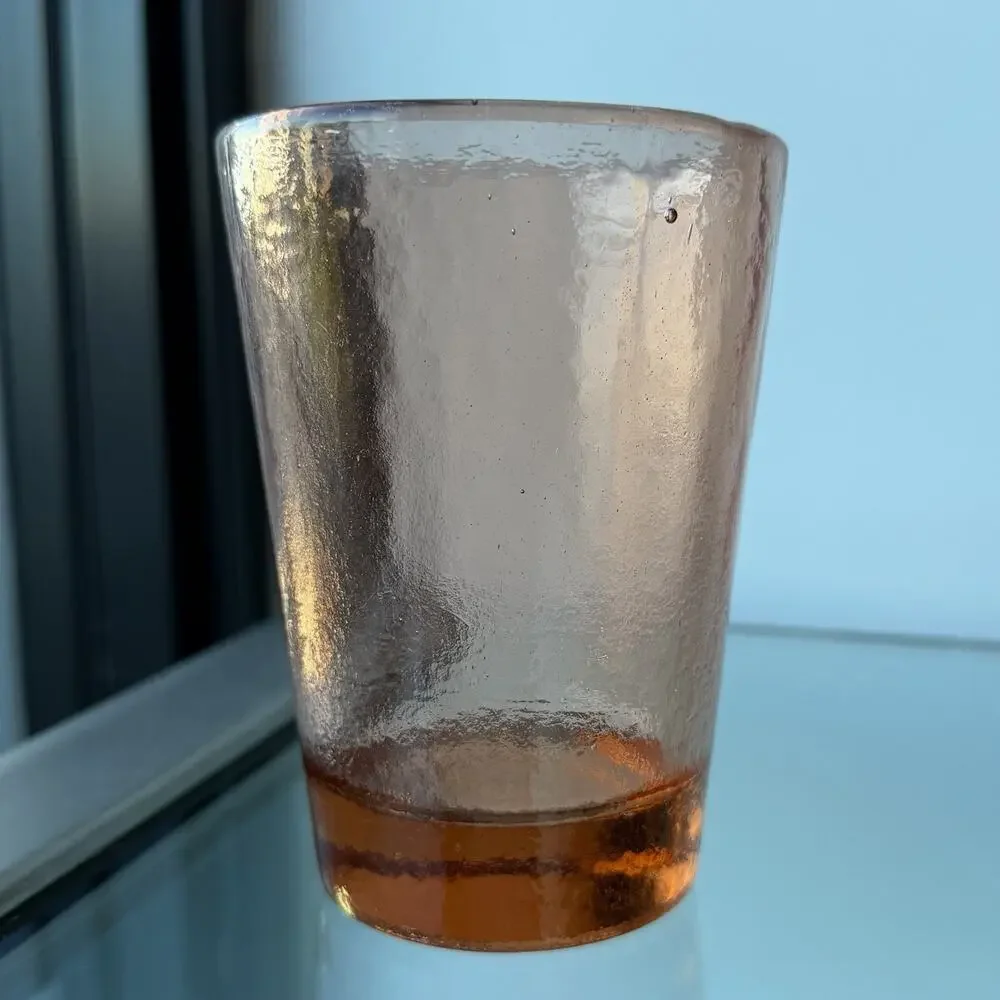 Fire and Light Recycled Glass 12oz Tumbler Copper Orange - 4 3/4”