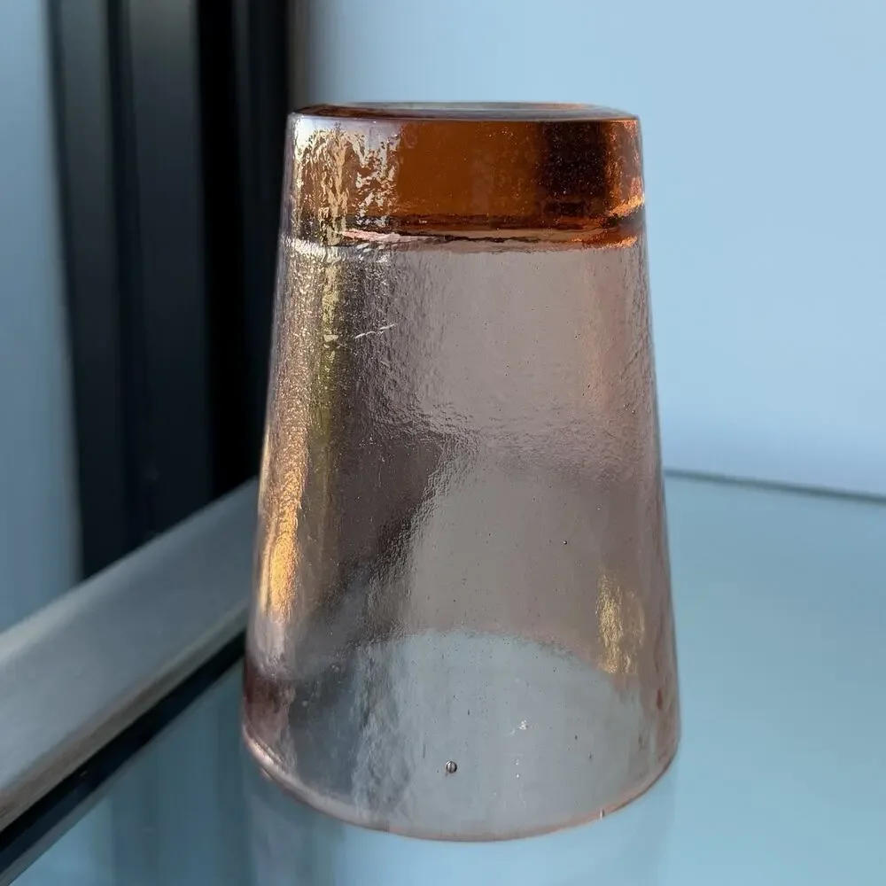 Fire and Light Recycled Glass 12oz Tumbler Copper Orange - 4 3/4”