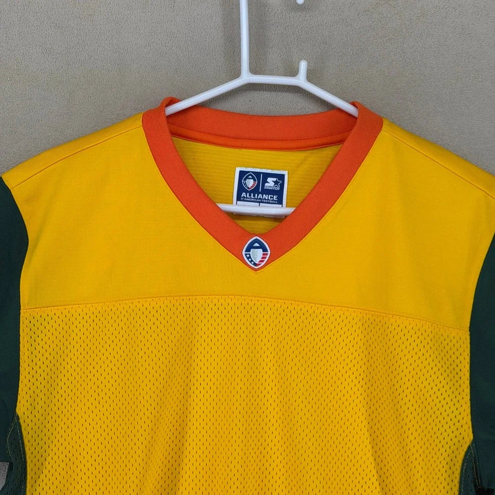 Youth Boys Alliance of American‎ Football Starter Jersey Yellow Green XL