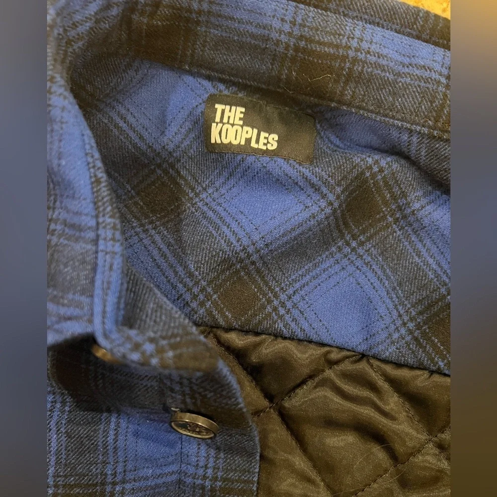 THE KOOPLES Blue Plaid Wool Overshirt Jacket - Size S- NWT