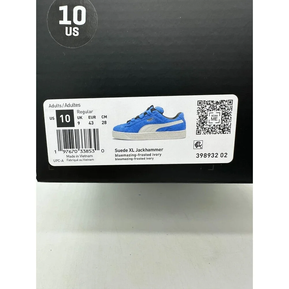 Puma Suede XL Men's Size 10 Blue White Suede Athletic Shoes 398932 02