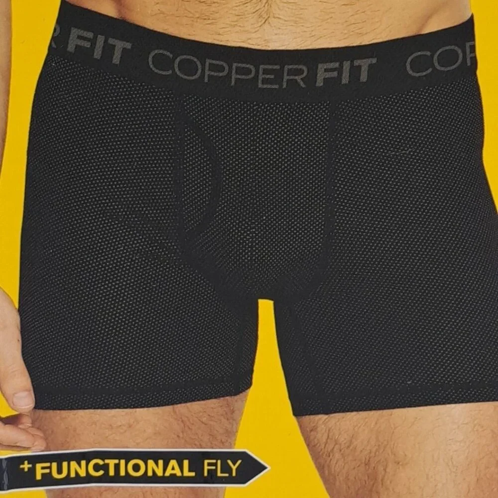 4pk Copper Fit Men's Performance Boxer Briefs‎ Size Lrg Copper Infused Work Gear